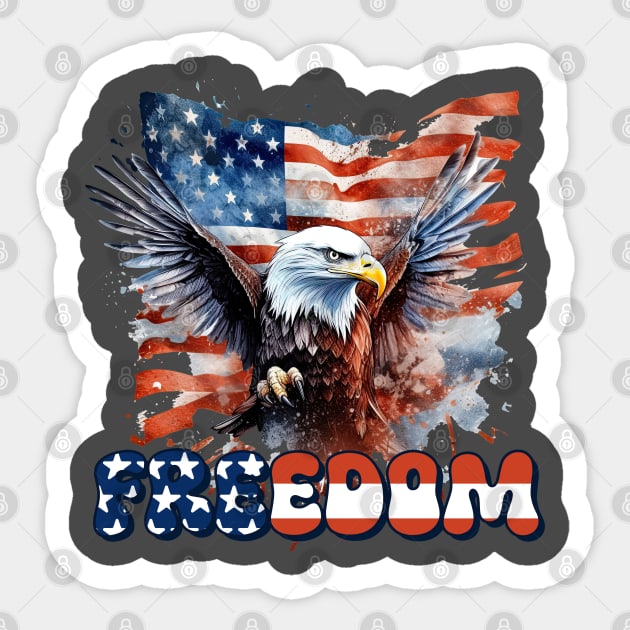 Freedom Design Sticker by Kingdom Arts and Designs